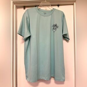 Sea Life Performance Aruba turtle shortsleeve tshirt - size XL - turquoise/black